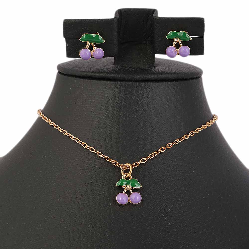 Girls Locket Set - Purple, Kids, Jewellery Sets, Chase Value, Chase Value