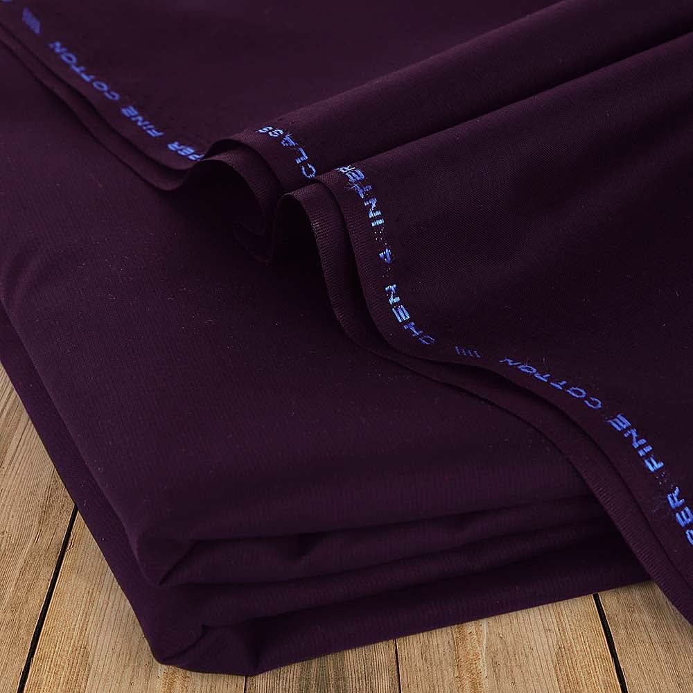 Men's Super Fine Cotton Unstitched Suit - Dark Purple, Men, Unstitched Fabric, Chase Value, Chase Value