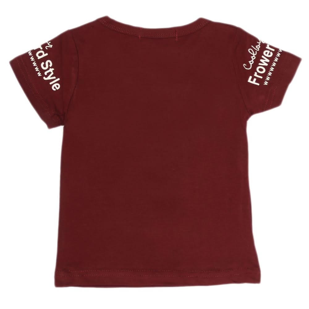 Newborn Boys T-Shirt - Maroon, Kids, NB Boys Shirts And T-Shirts, Chase Value, Chase Value