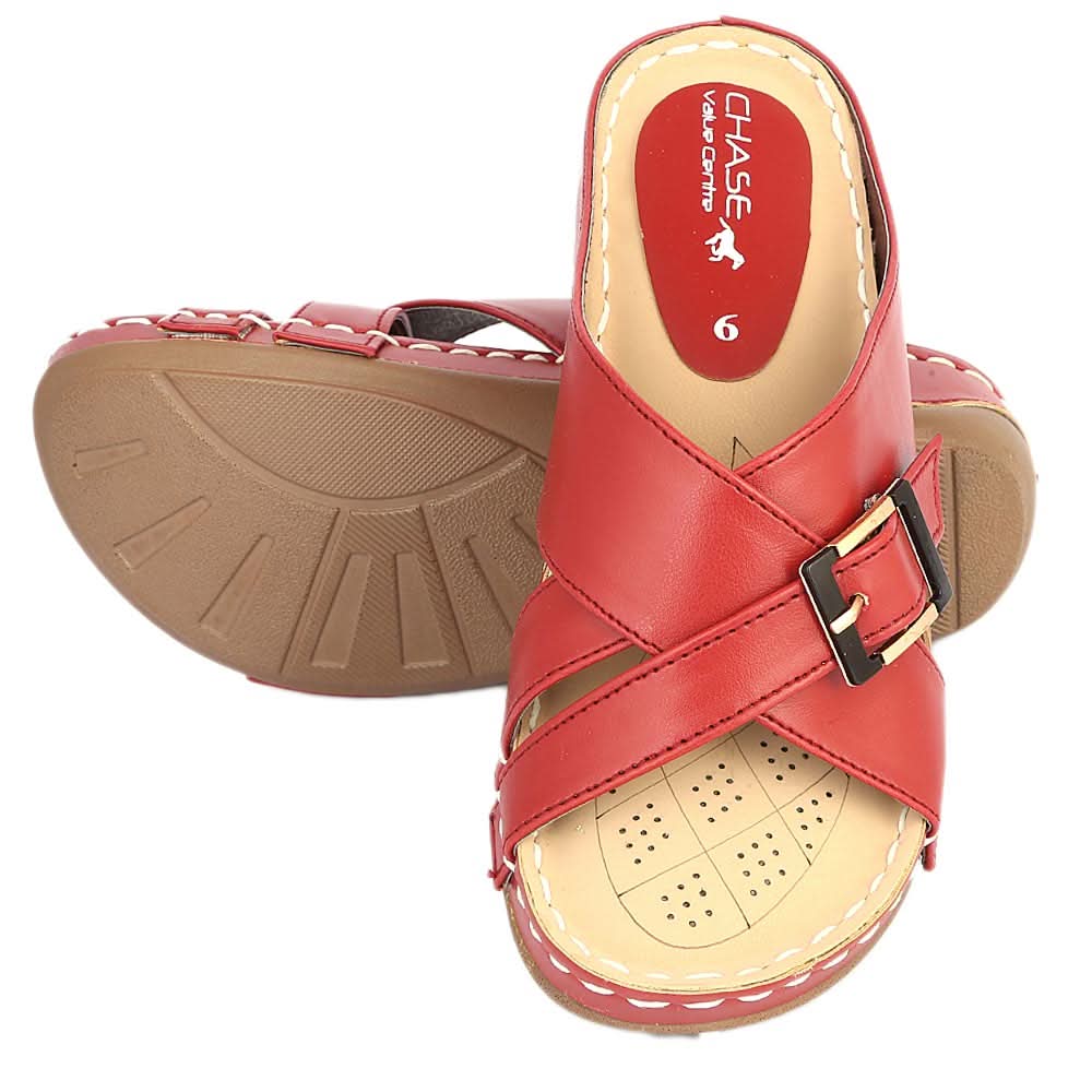 Women's Slipper ( R-6 ) - Red, Women, Slippers, Chase Value, Chase Value