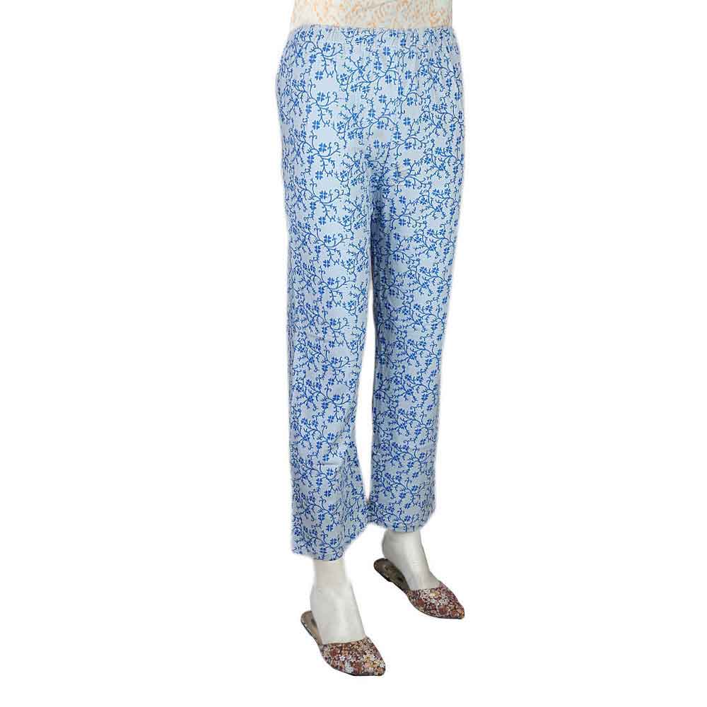 Women's Printed Trouser - Blue - test-store-for-chase-value