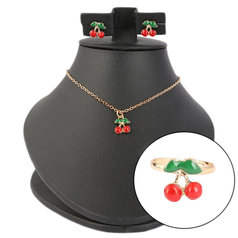 Girls Locket Set - Red, Kids, Jewellery Sets, Chase Value, Chase Value