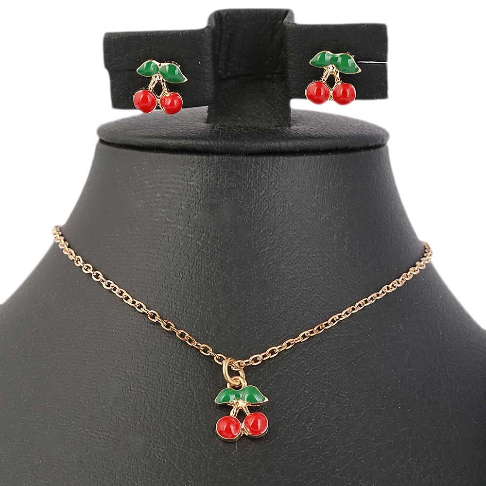 Girls Locket Set - Red, Kids, Jewellery Sets, Chase Value, Chase Value