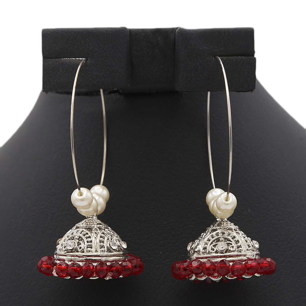 Women's Ear Bali Jhumki - Red, Women, Earrings & Tops, Chase Value, Chase Value