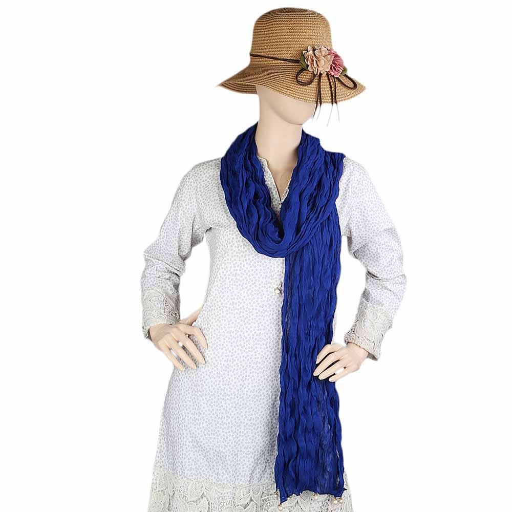 Women's Korkore Chiffon Dupatta - Royal Blue, Women, Dupatta, Chase Value, Chase Value