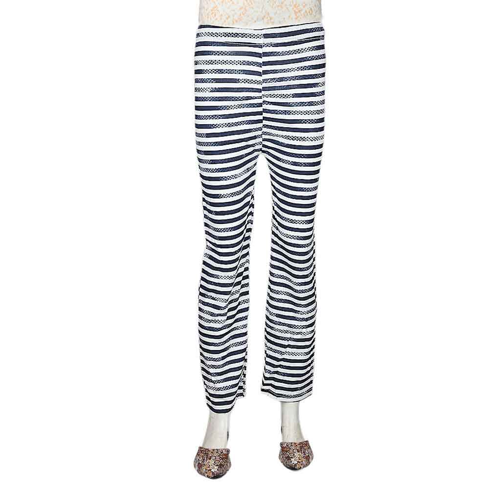 Women's Printed Trouser - Navy Blue - test-store-for-chase-value