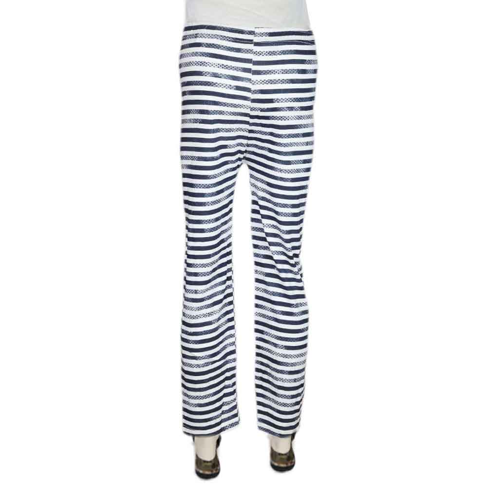 Women's Printed Trouser - Navy Blue - test-store-for-chase-value