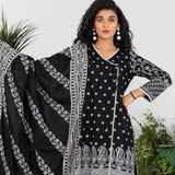 Sahil Printed Black & White Lawn Collection 3 Pcs Un-Stitched Suit - 2, Women, 3Pcs Shalwar Suit, ZS Textiles, Chase Value
