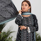 Sahil Printed Black & White Lawn Collection 3 Pcs Un-Stitched Suit - 3, Women, 3Pcs Shalwar Suit, ZS Textiles, Chase Value