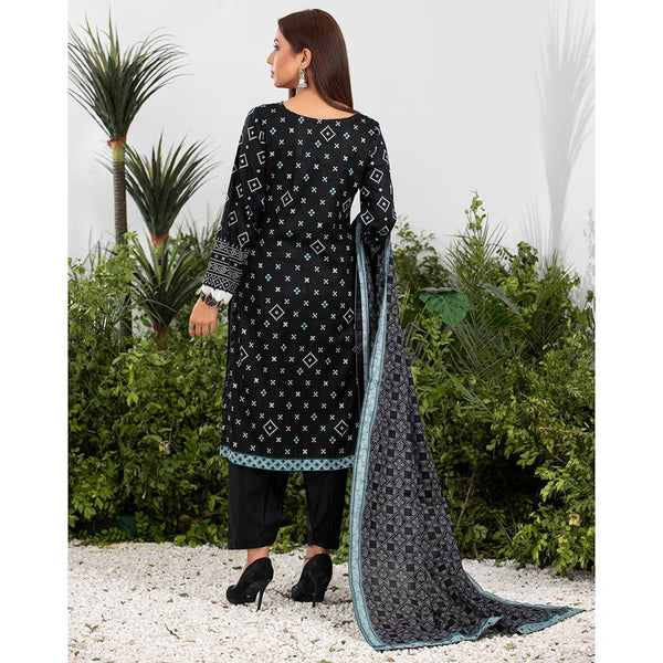 Sahil Printed Black & White Lawn Collection 3 Pcs Un-Stitched Suit - 3, Women, 3Pcs Shalwar Suit, ZS Textiles, Chase Value