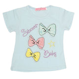 Newborn Girls T-Shirt - Sky Blue, Kids, NB Girls T-Shirts, Chase Value, Chase Value