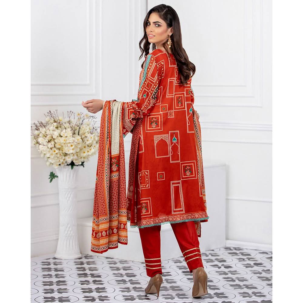 Signature Icon Printed Lawn 3 Pcs Un-Stitched Suit Vol 1 - 3-A, Women, 3Pcs Shalwar Suit, ZS Textiles, Chase Value