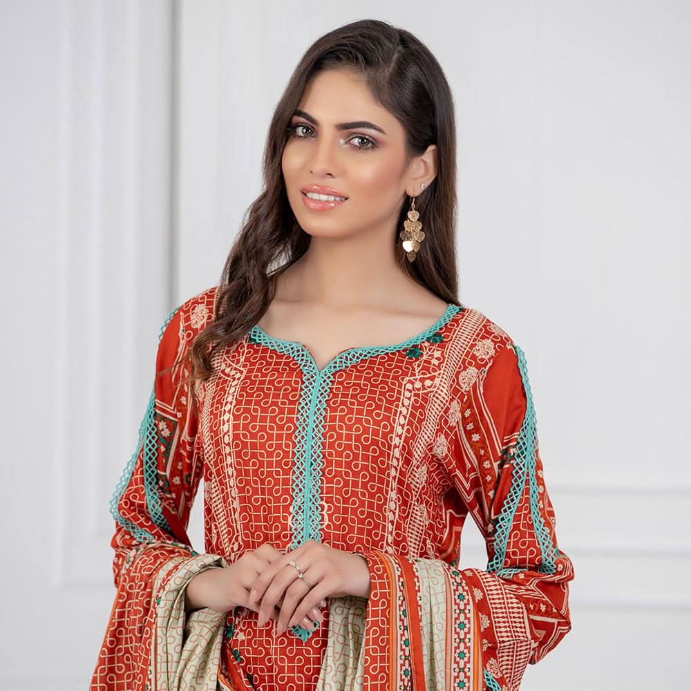 Signature Icon Printed Lawn 3 Pcs Un-Stitched Suit Vol 1 - 3-A, Women, 3Pcs Shalwar Suit, ZS Textiles, Chase Value