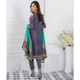 Signature Icon Printed Lawn 3 Pcs Un-Stitched Suit Vol 1 - 1-B, Women, 3Pcs Shalwar Suit, ZS Textiles, Chase Value