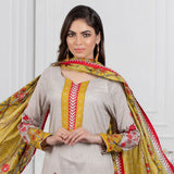 Signature Icon Printed Lawn 3 Pcs Un-Stitched Suit Vol 1 - 4-A, Women, 3Pcs Shalwar Suit, ZS Textiles, Chase Value