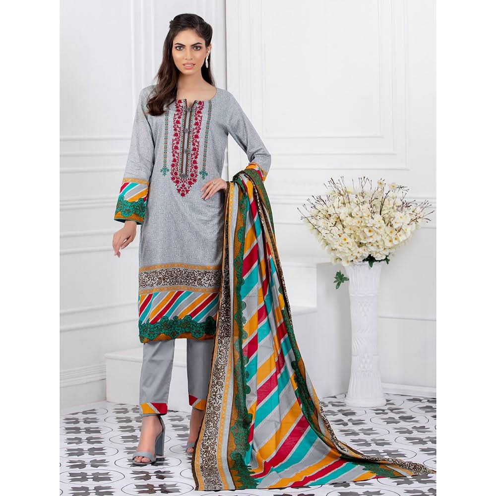 Signature Icon Printed Lawn 3 Pcs Un-Stitched Suit Vol 1 - 5-A, Women, 3Pcs Shalwar Suit, ZS Textiles, Chase Value