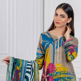 Signature Icon Printed Lawn 3 Pcs Un-Stitched Suit Vol 1 - 6-A, Women, 3Pcs Shalwar Suit, ZS Textiles, Chase Value