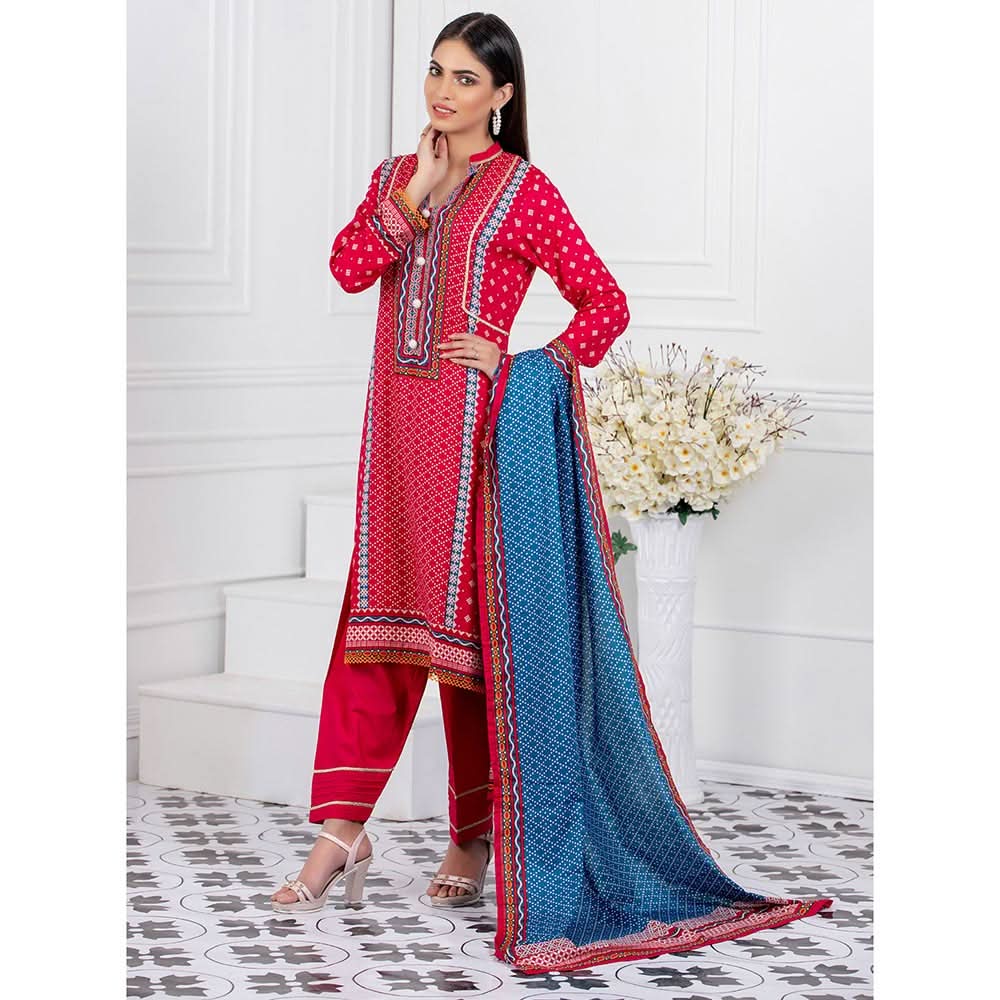 Signature Icon Printed Lawn 3 Pcs Un-Stitched Suit Vol 1 - 9-A, Women, 3Pcs Shalwar Suit, ZS Textiles, Chase Value