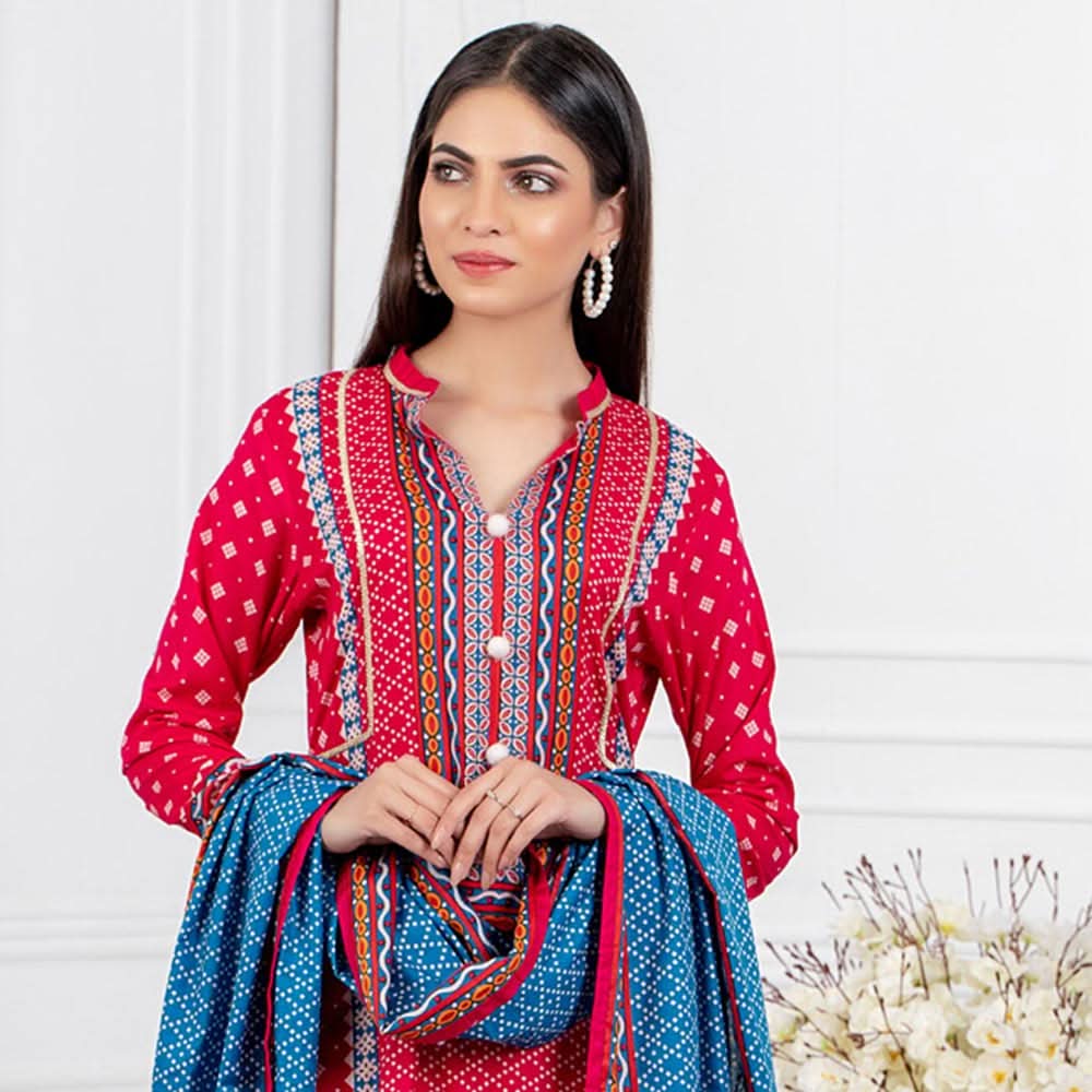 Signature Icon Printed Lawn 3 Pcs Un-Stitched Suit Vol 1 - 9-A, Women, 3Pcs Shalwar Suit, ZS Textiles, Chase Value