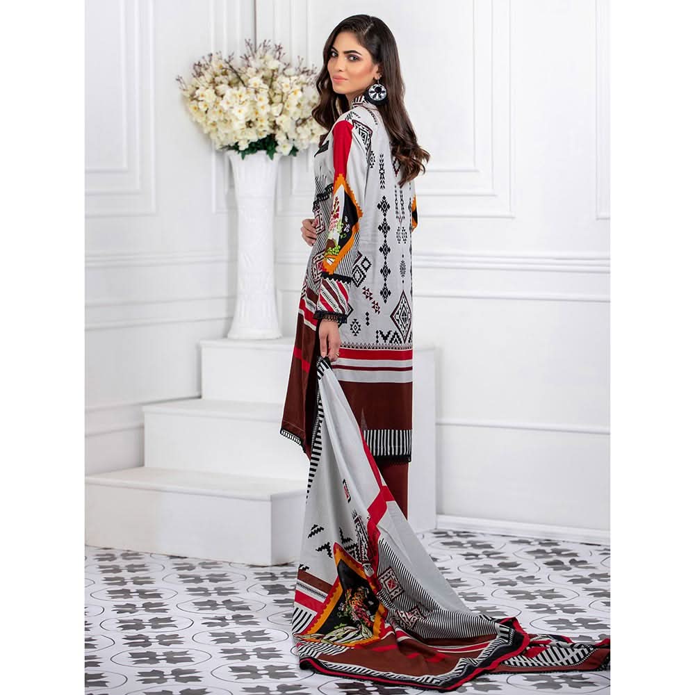 Signature Icon Printed Lawn 3 Pcs Un-Stitched Suit Vol 1 - 2-A, Women, 3Pcs Shalwar Suit, ZS Textiles, Chase Value