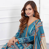 Signature Icon Printed Lawn 3 Pcs Un-Stitched Suit Vol 1 - 3-B, Women, 3Pcs Shalwar Suit, ZS Textiles, Chase Value