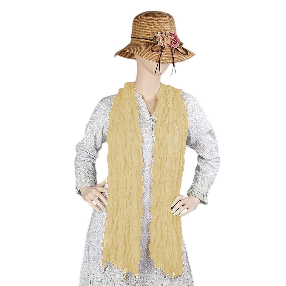 Women's Korkore Chiffon Dupatta - Cream, Women, Dupatta, Chase Value, Chase Value