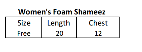Women's Foam Shameez - White, Women, Shameez And Camisole, Chase Value, Chase Value