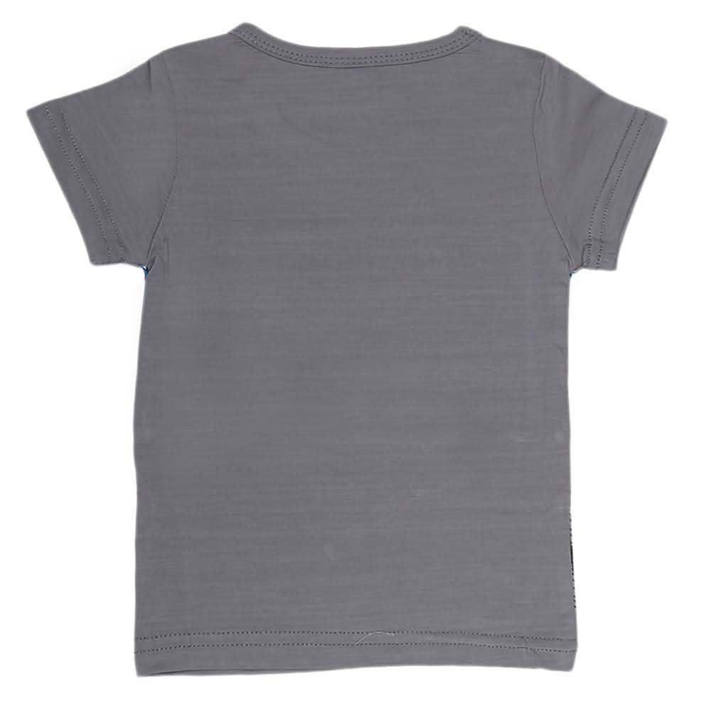 Boys Half Sleeves T-Shirt - Grey, Kids, Boys T-Shirts, Chase Value, Chase Value