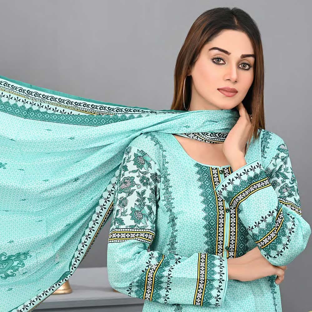 Five Star Classic Printed 3Pcs Unstitched Suit - 7, Women, 3Pcs Shalwar Suit, Chase Value, Chase Value