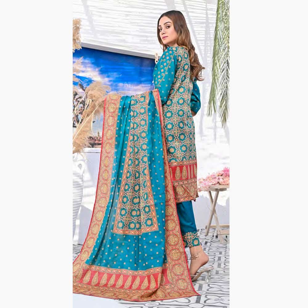 Five Star Classic Printed 3Pcs Unstitched Suit - 13, Women, 3Pcs Shalwar Suit, Chase Value, Chase Value