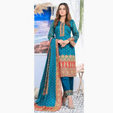 Five Star Classic Printed 3Pcs Unstitched Suit - 13, Women, 3Pcs Shalwar Suit, Chase Value, Chase Value
