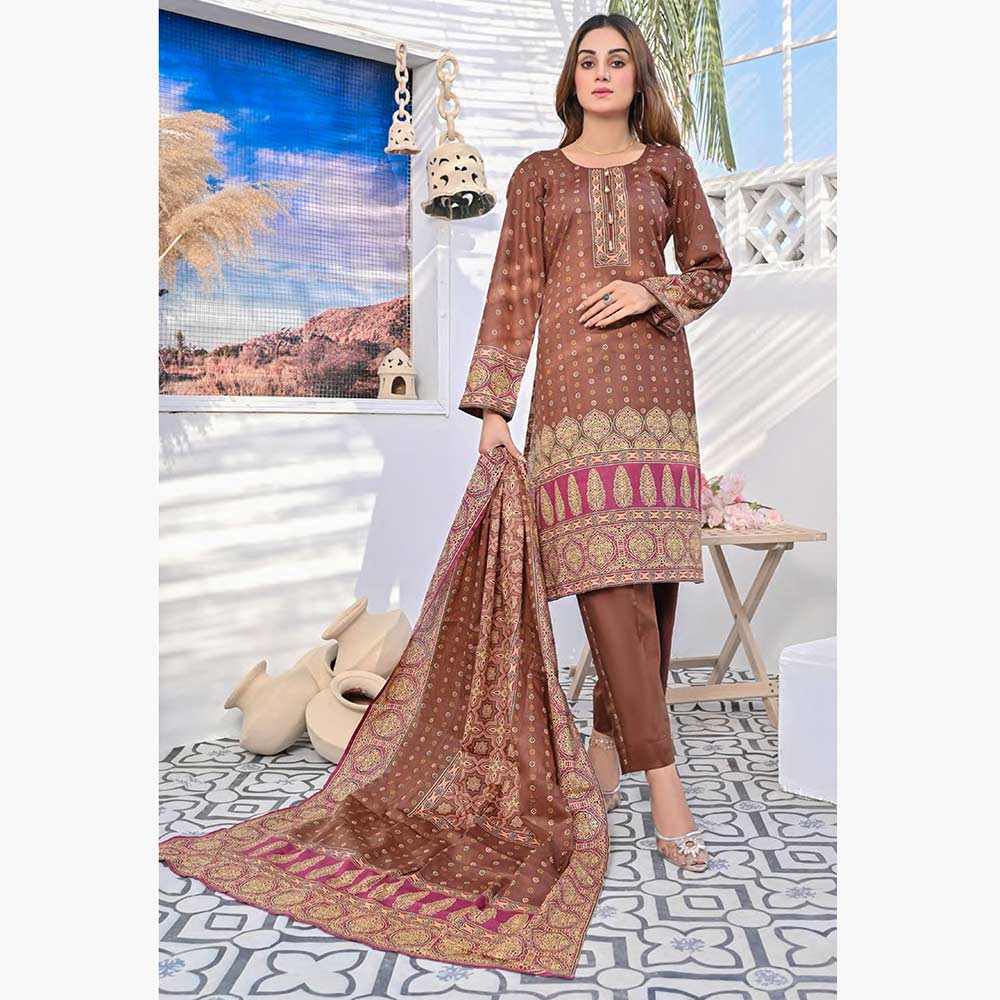 Five Star Classic Printed 3Pcs Unstitched Suit - 14, Women, 3Pcs Shalwar Suit, Chase Value, Chase Value
