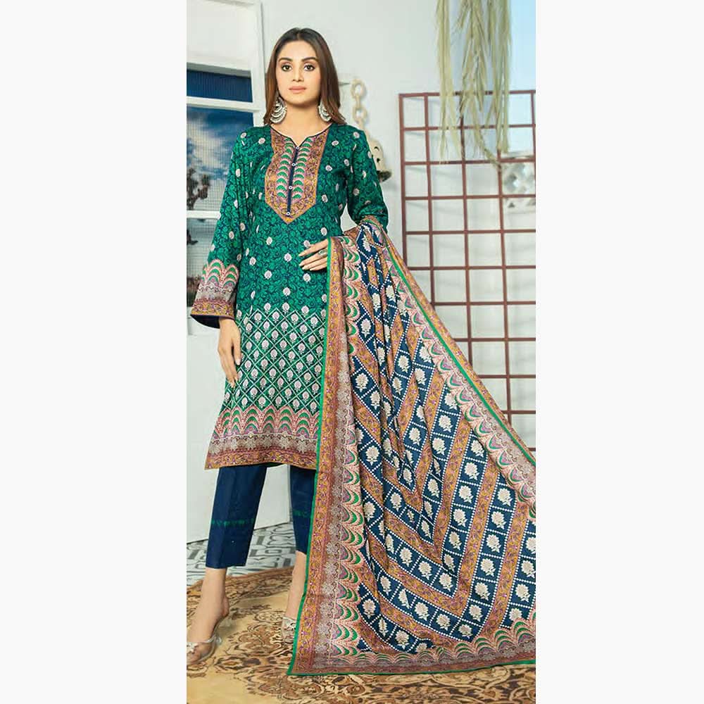 Five Star Classic Printed 3Pcs Unstitched Suit - 16, Women, 3Pcs Shalwar Suit, Chase Value, Chase Value