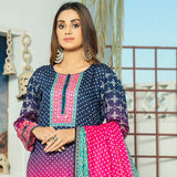 Five Star Classic Printed 3Pcs Unstitched Suit - 17, Women, 3Pcs Shalwar Suit, Chase Value, Chase Value