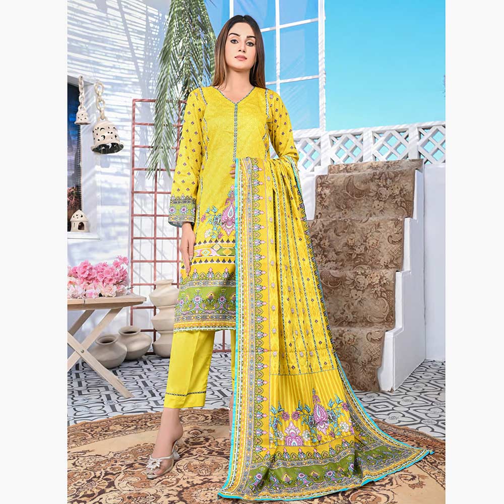 Five Star Classic Printed 3Pcs Unstitched Suit - 1, Women, 3Pcs Shalwar Suit, Chase Value, Chase Value