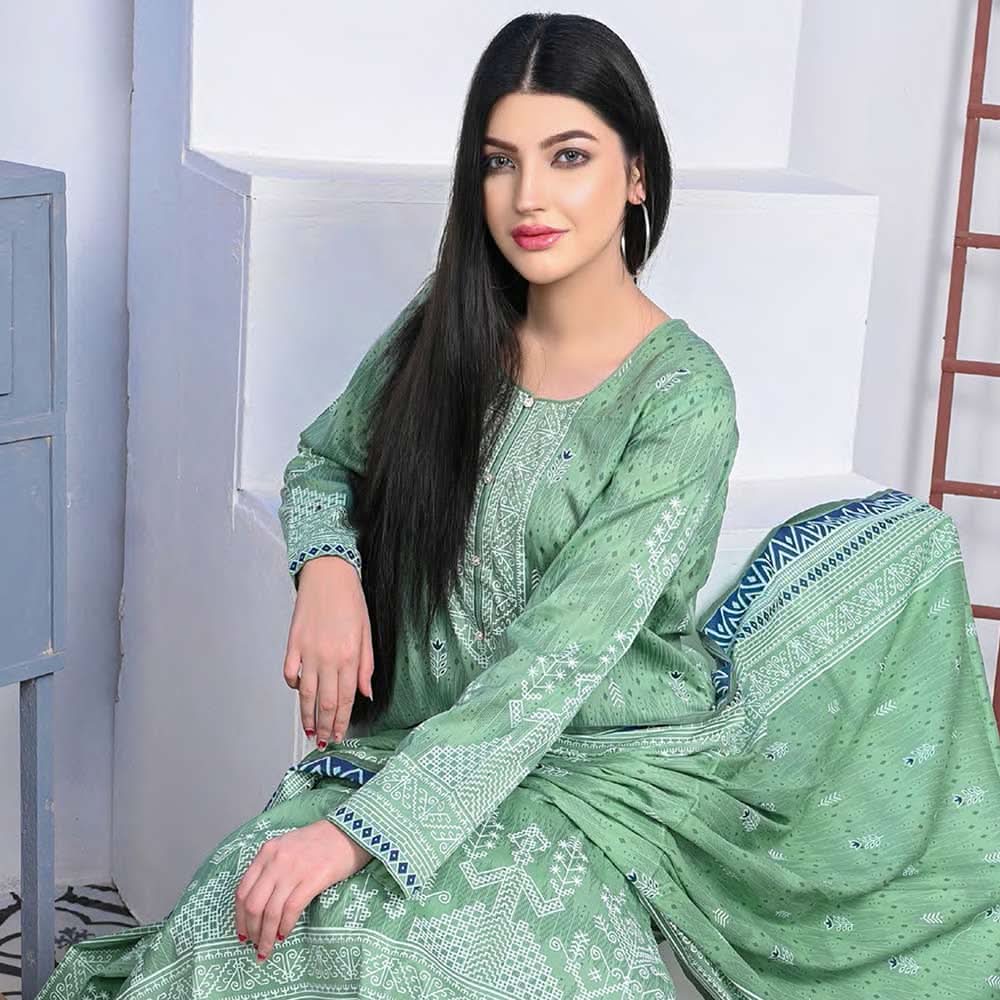 Five Star Classic Printed 3Pcs Unstitched Suit - 3, Women, 3Pcs Shalwar Suit, Chase Value, Chase Value