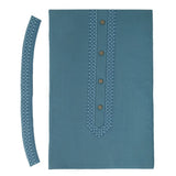 Men's Mashriq Embroidered Un-Stitched Suit - Steel-Blue, Men, Unstitched Fabric, Chase Value, Chase Value