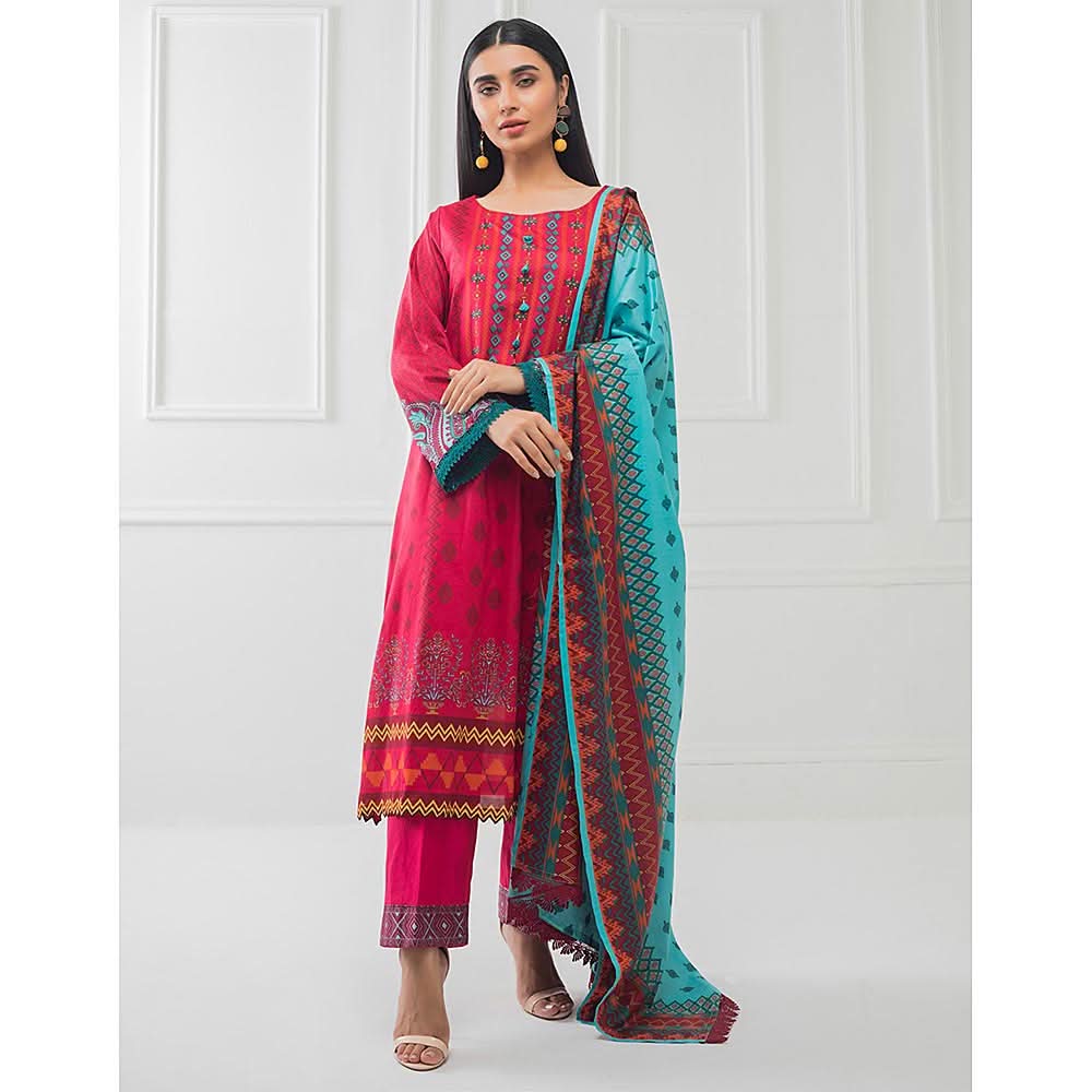 Subhata Printed Lawn 3 Piece Un-Stitched Suit - 06, Women, 3Pcs Shalwar Suit, Subhata, Chase Value