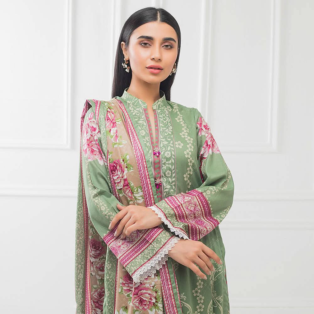 Subhata Printed Lawn 3 Piece Un-Stitched Suit - 01, Women, 3Pcs Shalwar Suit, Subhata, Chase Value