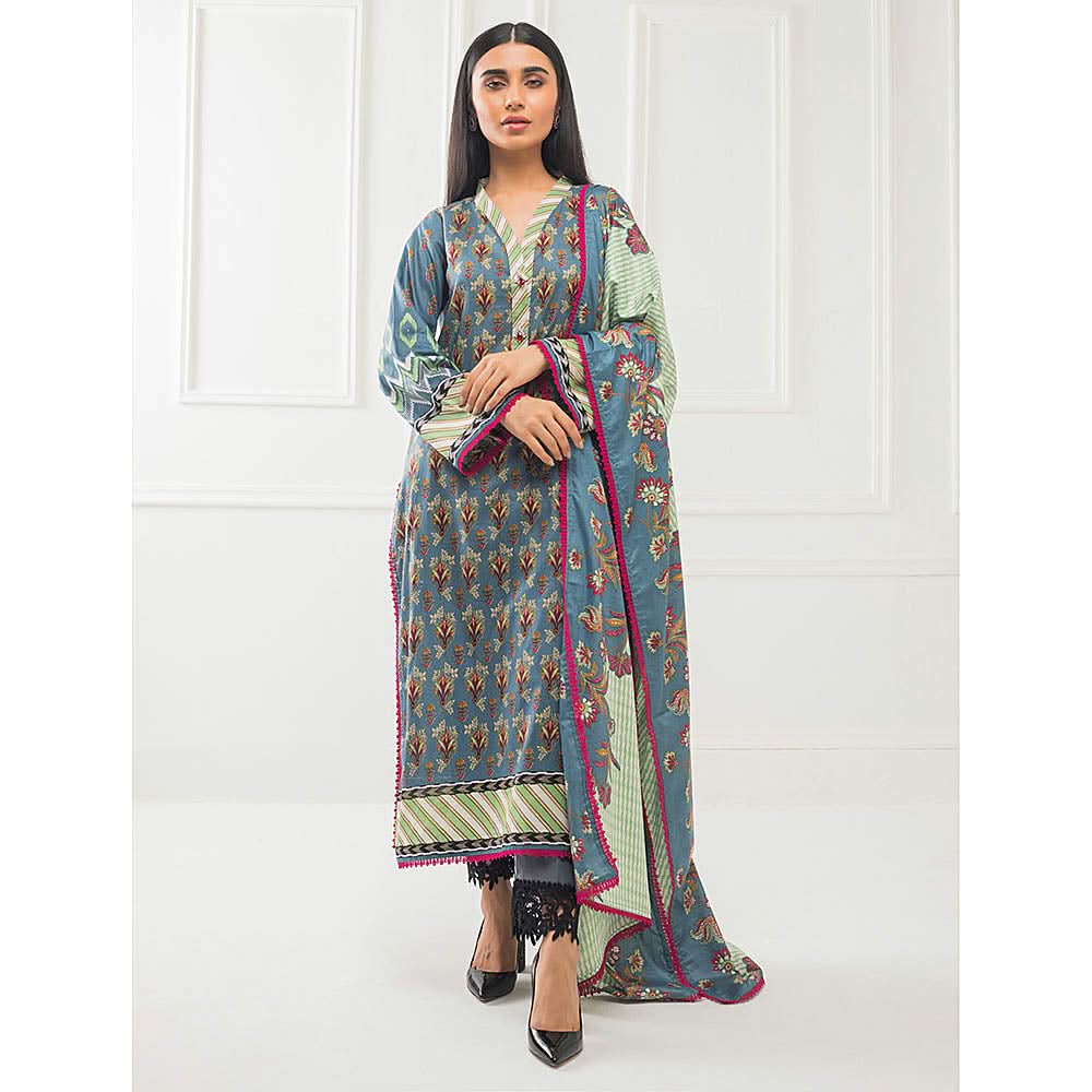 Subhata Printed Lawn 3 Piece Un-Stitched Suit - 14, Women, 3Pcs Shalwar Suit, Subhata, Chase Value