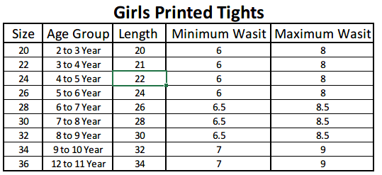 Girls Tights Bottom Print - White, Kids, Tights Leggings And Pajama, Chase Value, Chase Value
