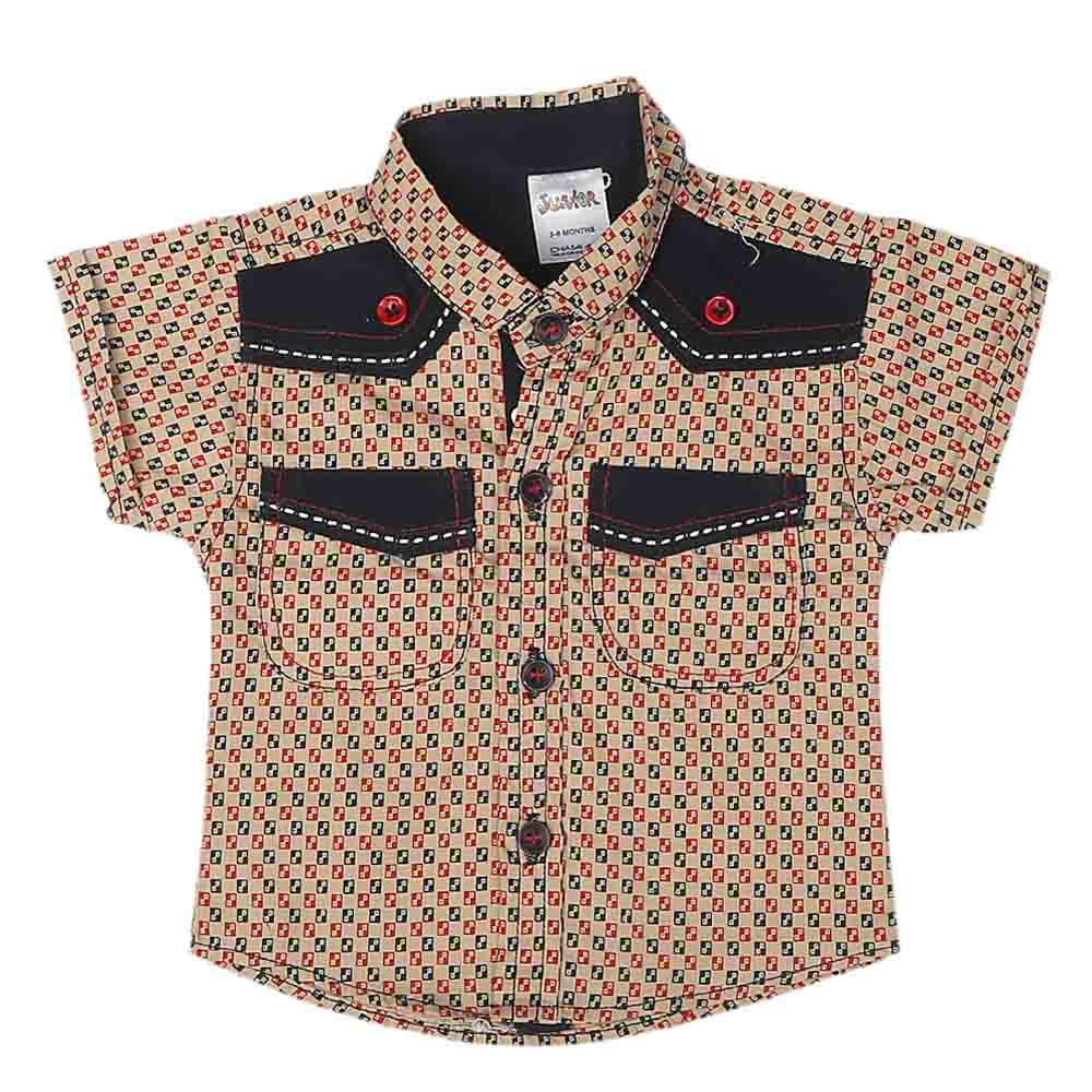 Newborn Half Sleeves Printed Shirt - Tea Pink, Kids, NB Boys Shirts And T-Shirts, Chase Value, Chase Value