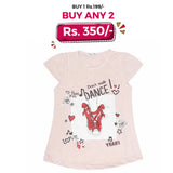Girls Half Sleeves T-Shirt 8496 - Light Pink, Kids, Girls T-Shirts, Chase Value, Chase Value
