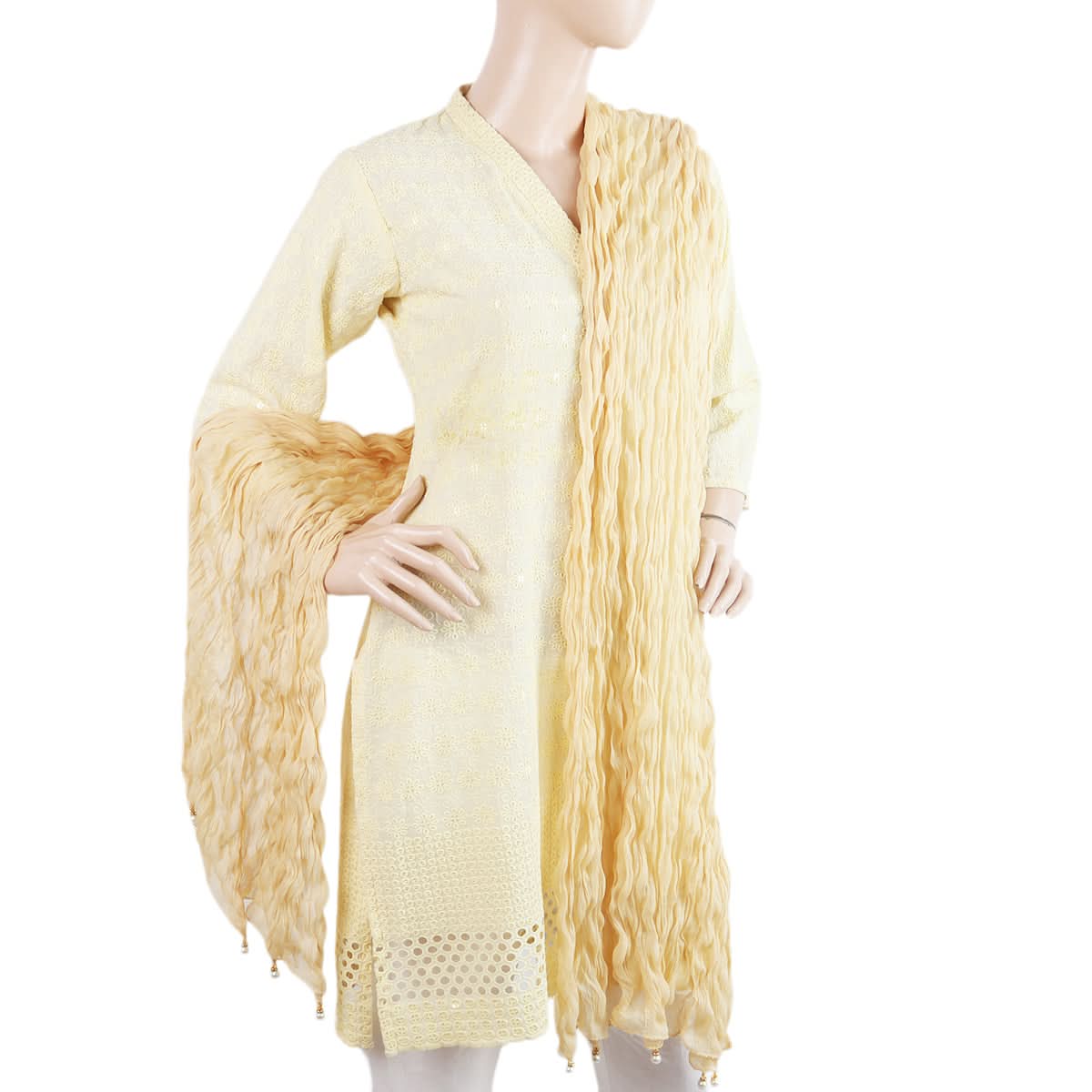 Women's Scarves With Pearls - Skin, Women, Dupatta, Chase Value, Chase Value