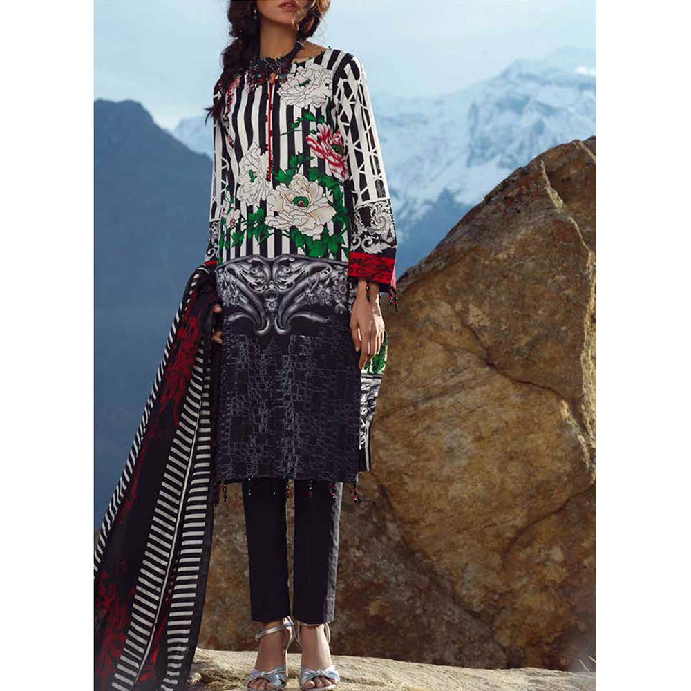 Zure Embroidered Cotton 3 Piece Un-Stitched Suit - 422A, Women, 3Pcs Shalwar Suit, Salitex Textiles, Chase Value