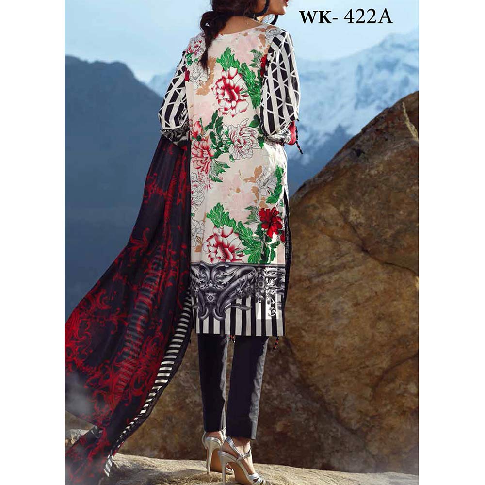 Zure Embroidered Cotton 3 Piece Un-Stitched Suit - 422A, Women, 3Pcs Shalwar Suit, Salitex Textiles, Chase Value