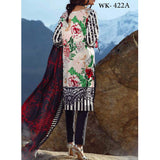 Zure Embroidered Cotton 3 Piece Un-Stitched Suit - 422A, Women, 3Pcs Shalwar Suit, Salitex Textiles, Chase Value