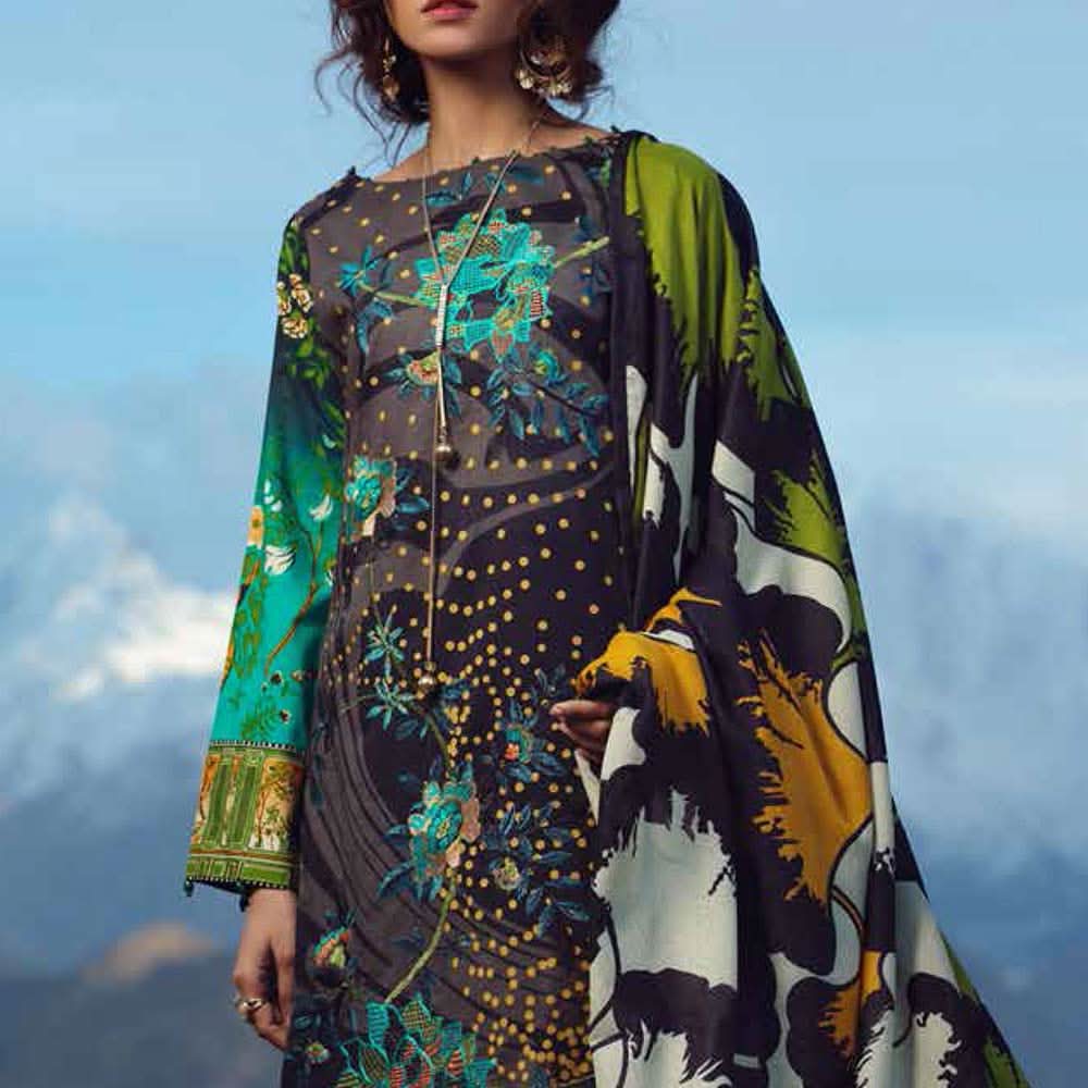 Zure Embroidered Cotton 3 Piece Un-Stitched Suit - 423A, Women, 3Pcs Shalwar Suit, Salitex Textiles, Chase Value