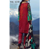 Zure Embroidered Cotton 3 Piece Un-Stitched Suit - 423B, Women, 3Pcs Shalwar Suit, Salitex Textiles, Chase Value
