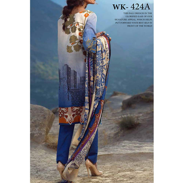 Zure Embroidered Cotton 3 Piece Un-Stitched Suit - 424A, Women, 3Pcs Shalwar Suit, Salitex Textiles, Chase Value